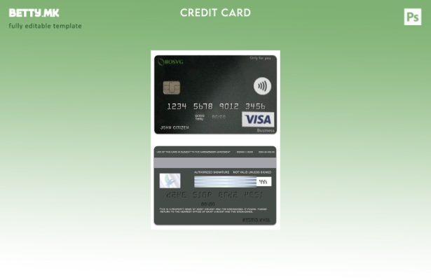 Модерен стил Шаблон за виза за визит карти BOSVG Свети Винсент и Гренадини